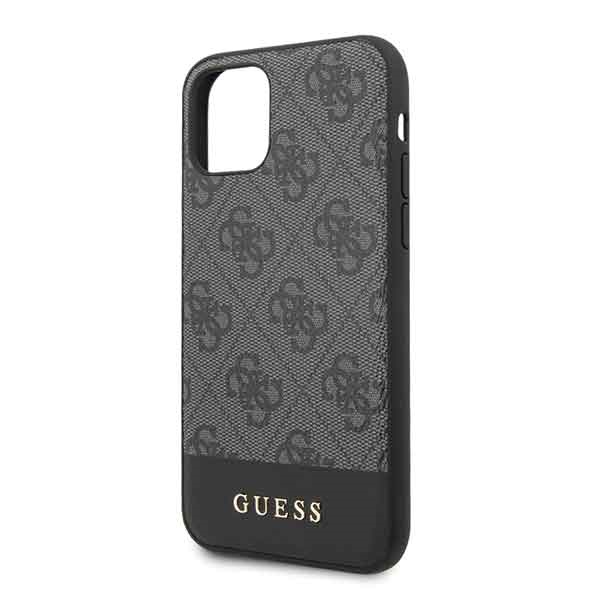 Guess 4G Stripe dėklas iPhone 11/XR – pilkas