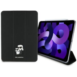 Karl Lagerfeld Saffiano Magnetic Karl & Choupette iPad Air 11" 2024 Knygos viršelio dėklas - juodas