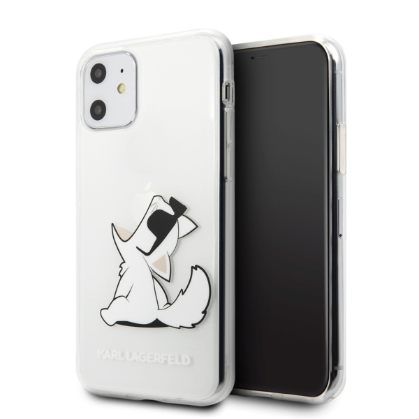 Karl Lagerfeld Choupette Fun dėklas iPhone 11/XR – skaidrus