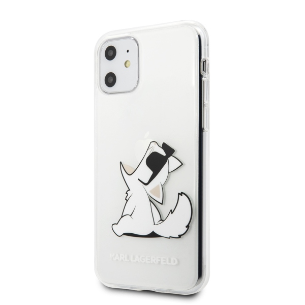 Karl Lagerfeld Choupette Fun dėklas iPhone 11/XR – skaidrus