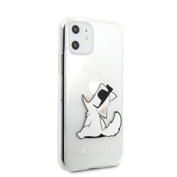 Karl Lagerfeld Choupette Fun dėklas iPhone 11/XR – skaidrus