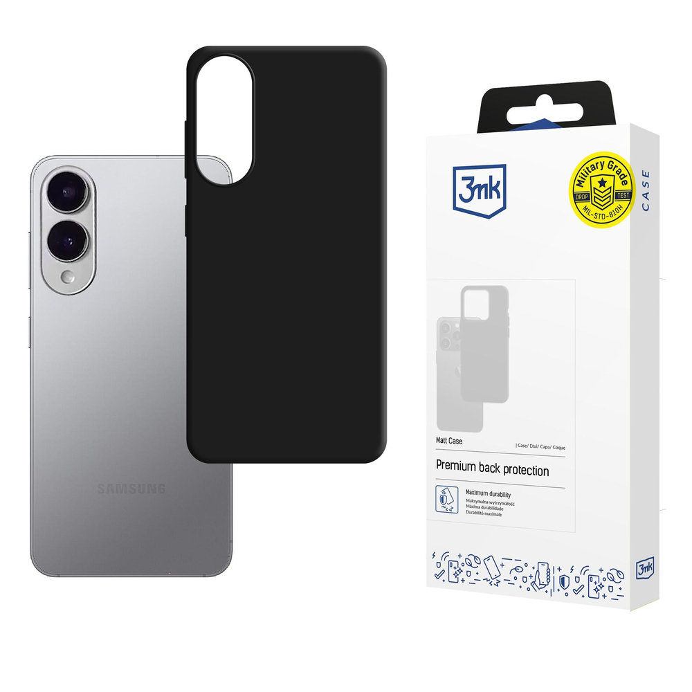 3mk matinis dėklas, skirtas Samsung Galaxy S25 Edge – juodas