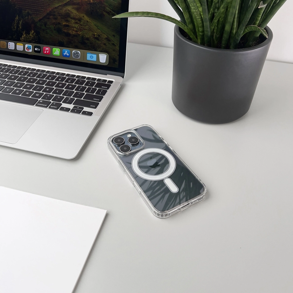 Skaidrus MagSafe TPU dėklas Samsung Galaxy A36 5G