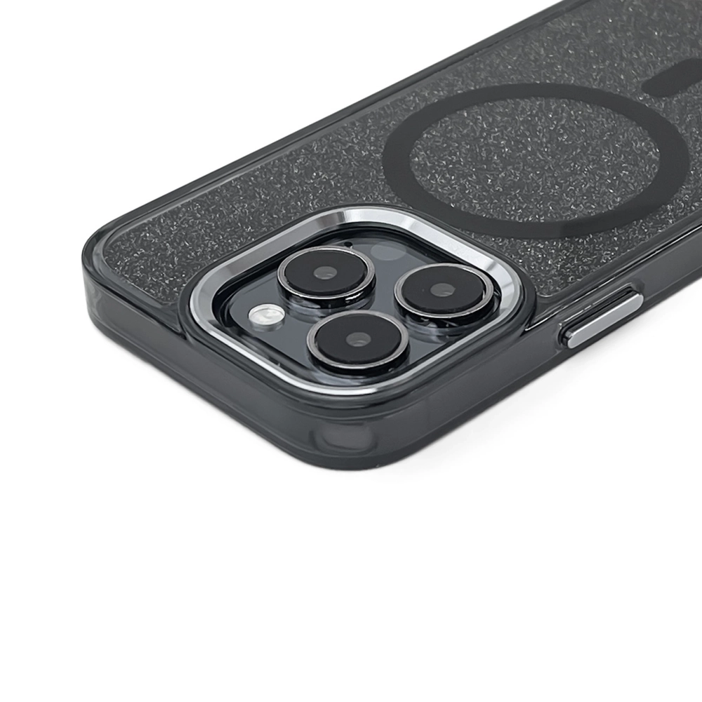 Blizgus MagSafe dėklas Samsung Galaxy S25 Edge – juodas