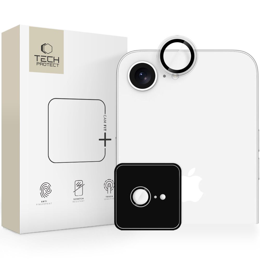 Kameros apsauginis stiklas Tech-Protect Camring Fit+ iPhone 16e / 17e, skaidrus