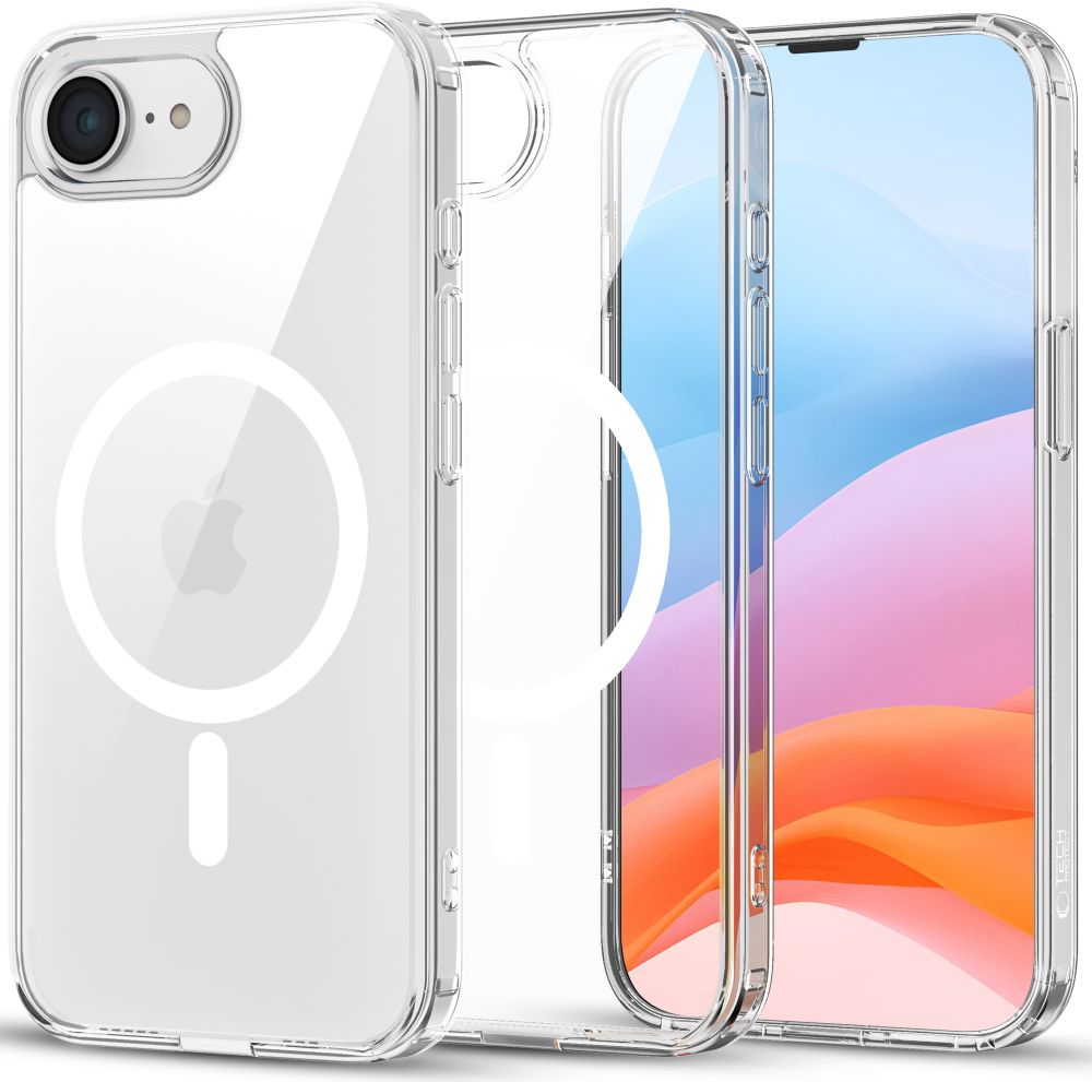 Dėklas Tech-Protect FlexAir Hybrid MagSafe iPhone 16E / 17E, skaidrus