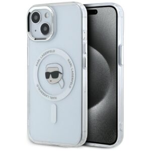 Karl Lagerfeld MagSafe dėklas iPhone 15 – baltas
