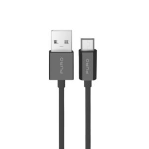 Puro TPE 12W USB-A - microUSB 1m laidas - juodas