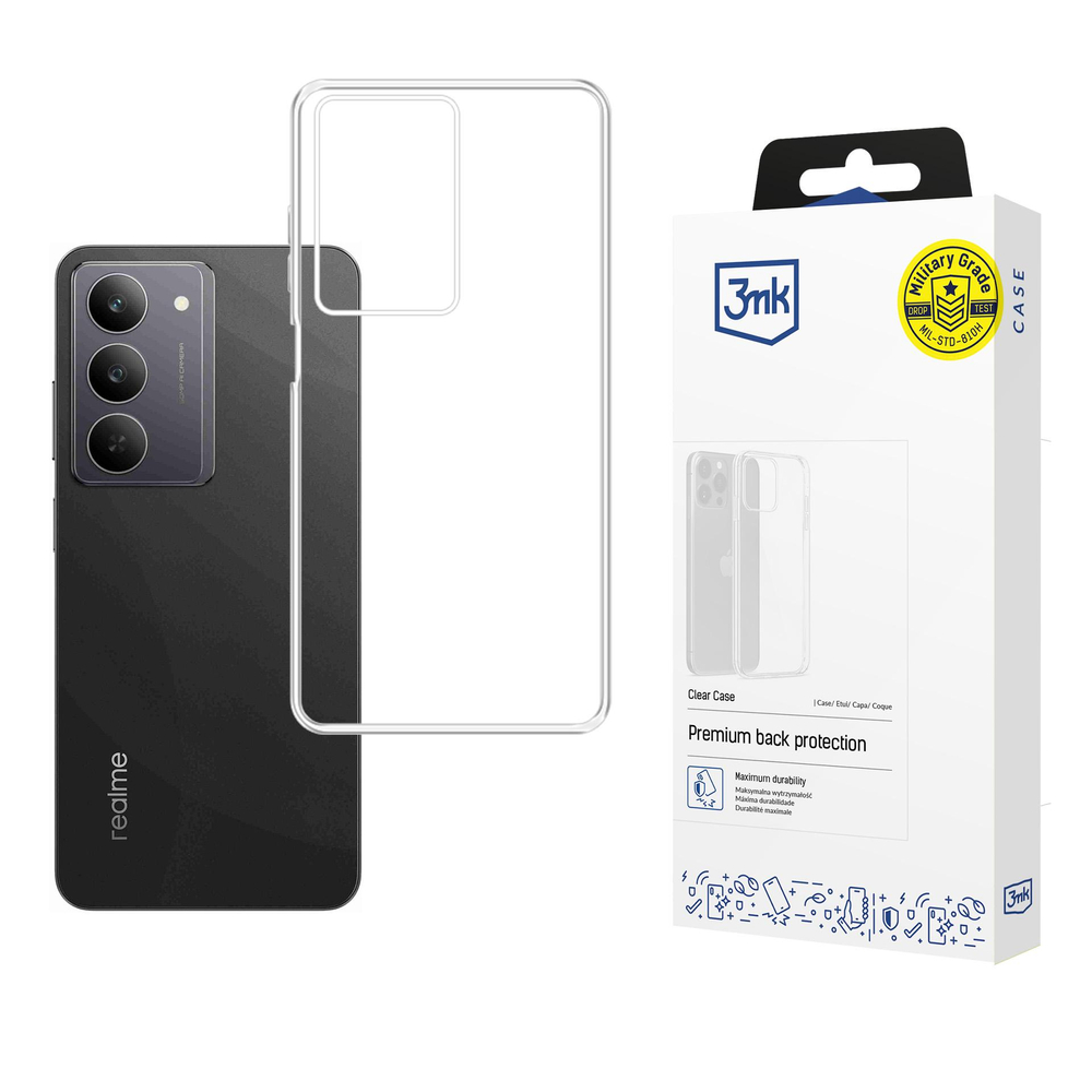 3mk skaidrus dėklas, skirtas Realme 14x - skaidrus