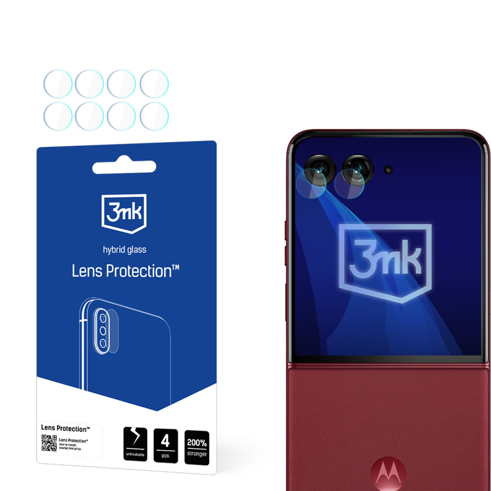 3mk objektyvo apsaugos kameros stiklas, skirtas Motorola Razr 60 Ultra