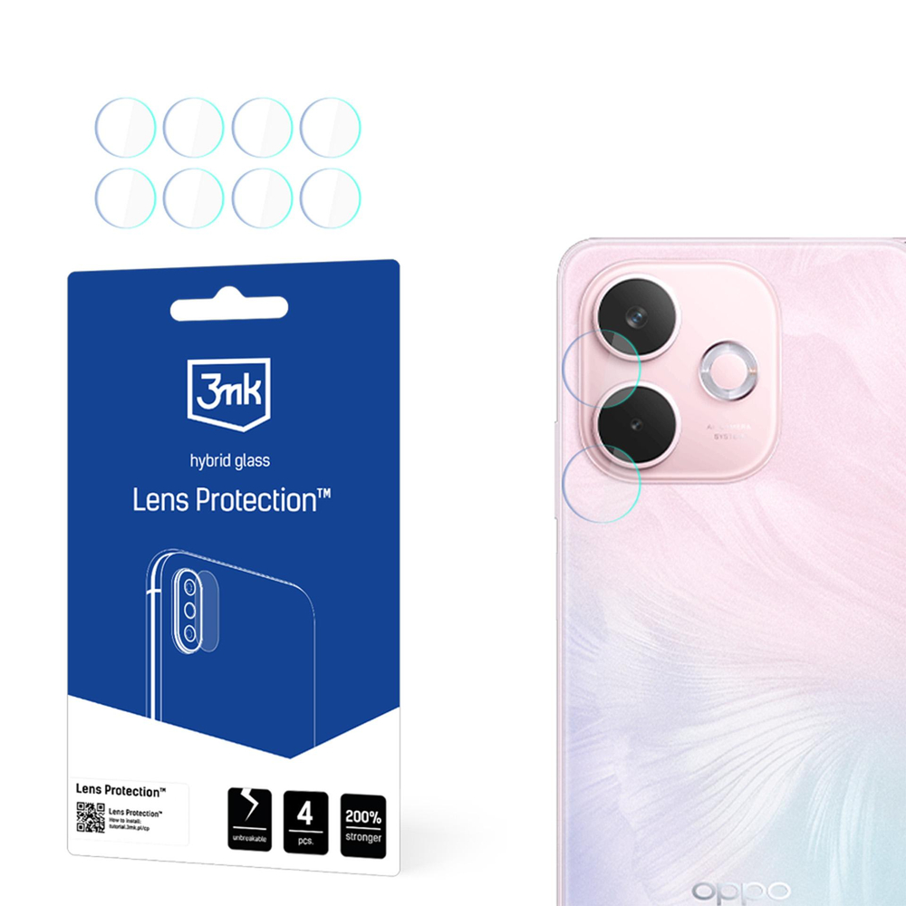3mk objektyvo apsaugos hibridinis stiklas Oppo A5 Pro 5G vaizdo kamerai