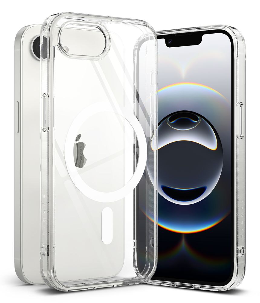 Dėklas Ringke Fusion Magnetic MagSafe iPhone 16e / 17e, skaidrus