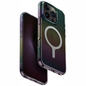 Uniq Iridescia MagClick dėklas iPhone 16 Pro – juodas