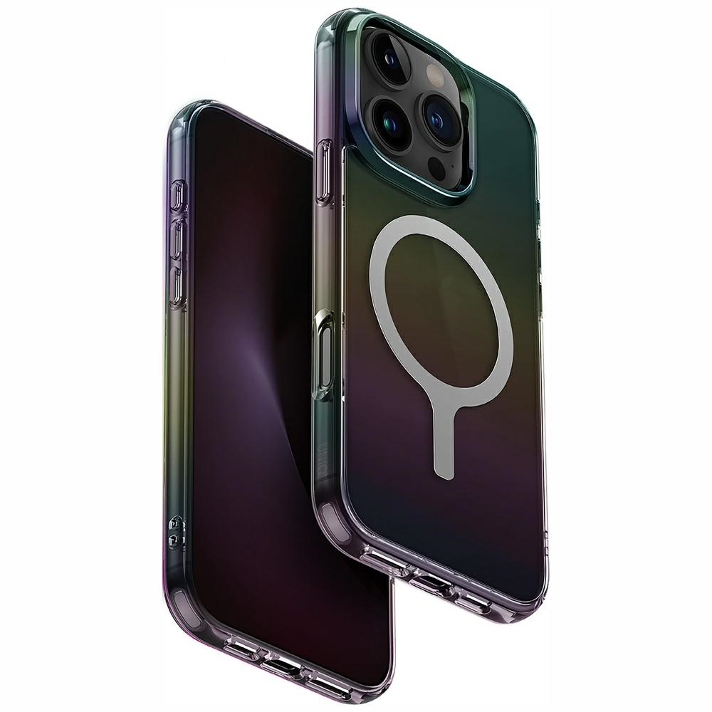 Uniq Iridescia MagClick dėklas iPhone 16 Pro – juodas