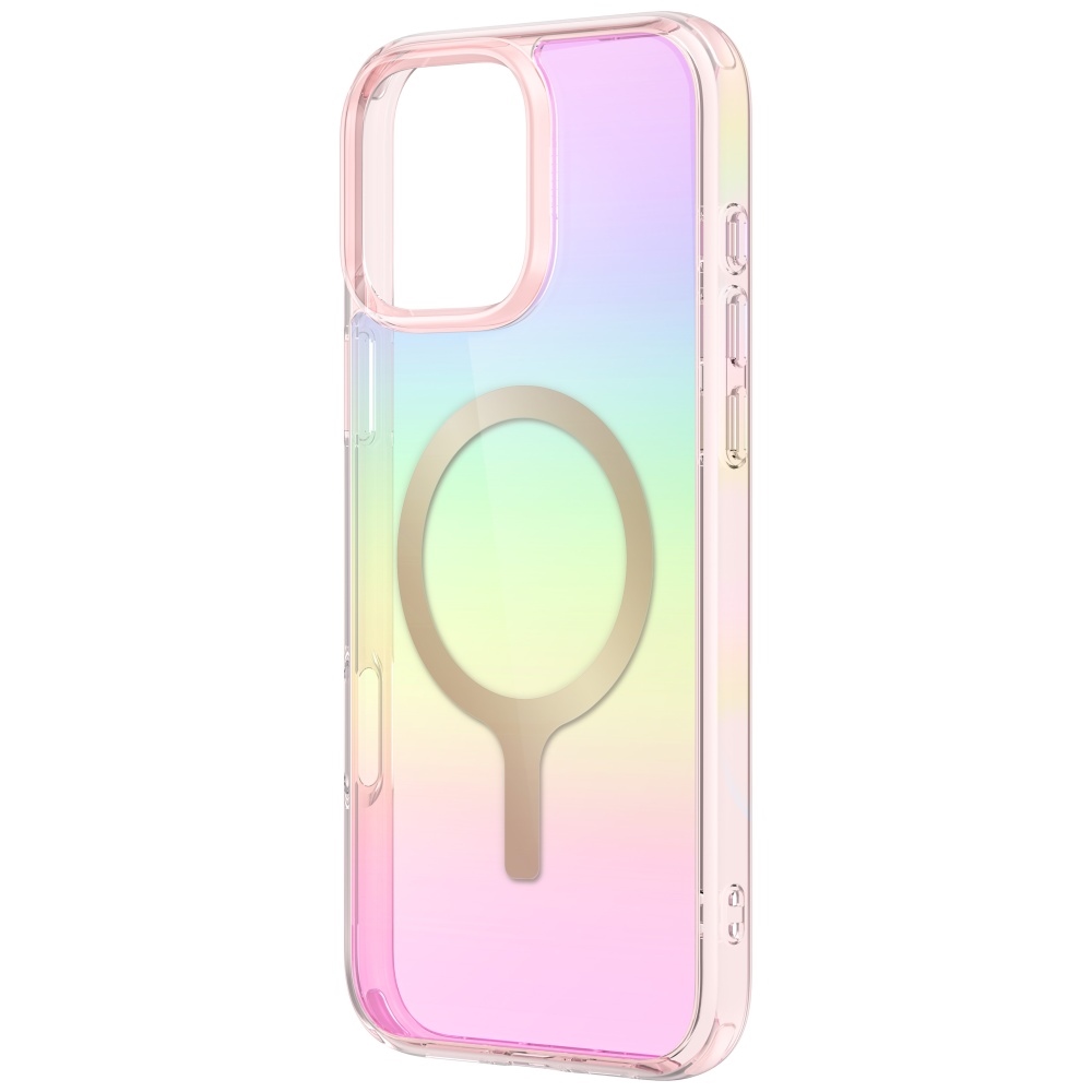 Uniq Iridescia MagClick dėklas iPhone 16 Pro – rožinis