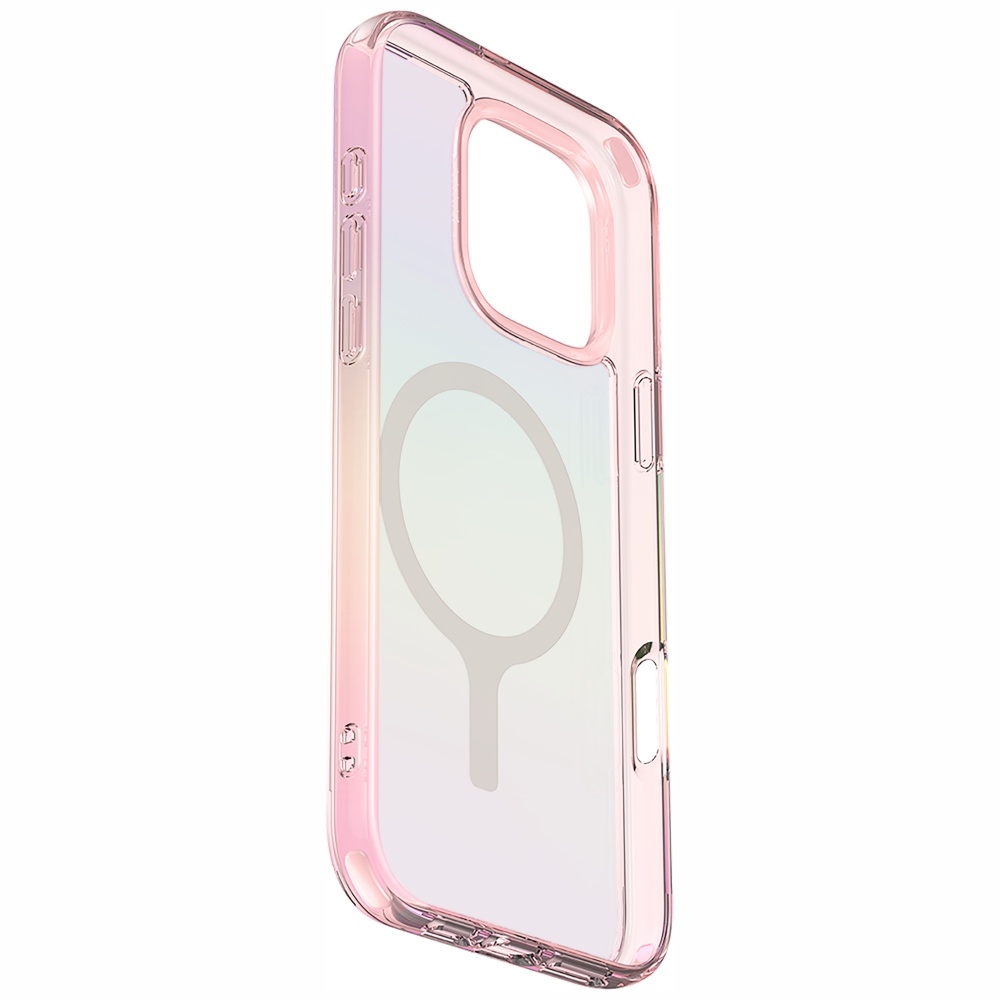 Uniq Iridescia MagClick dėklas iPhone 16 Pro – rožinis