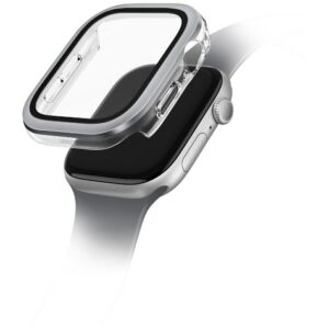 Uniq Voute dėklas Apple Watch 42 mm su stiklu – sidabrinis