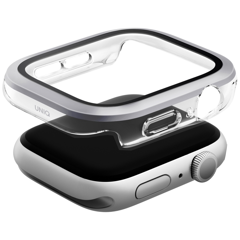 Uniq Voute dėklas Apple Watch 42 mm su stiklu – sidabrinis