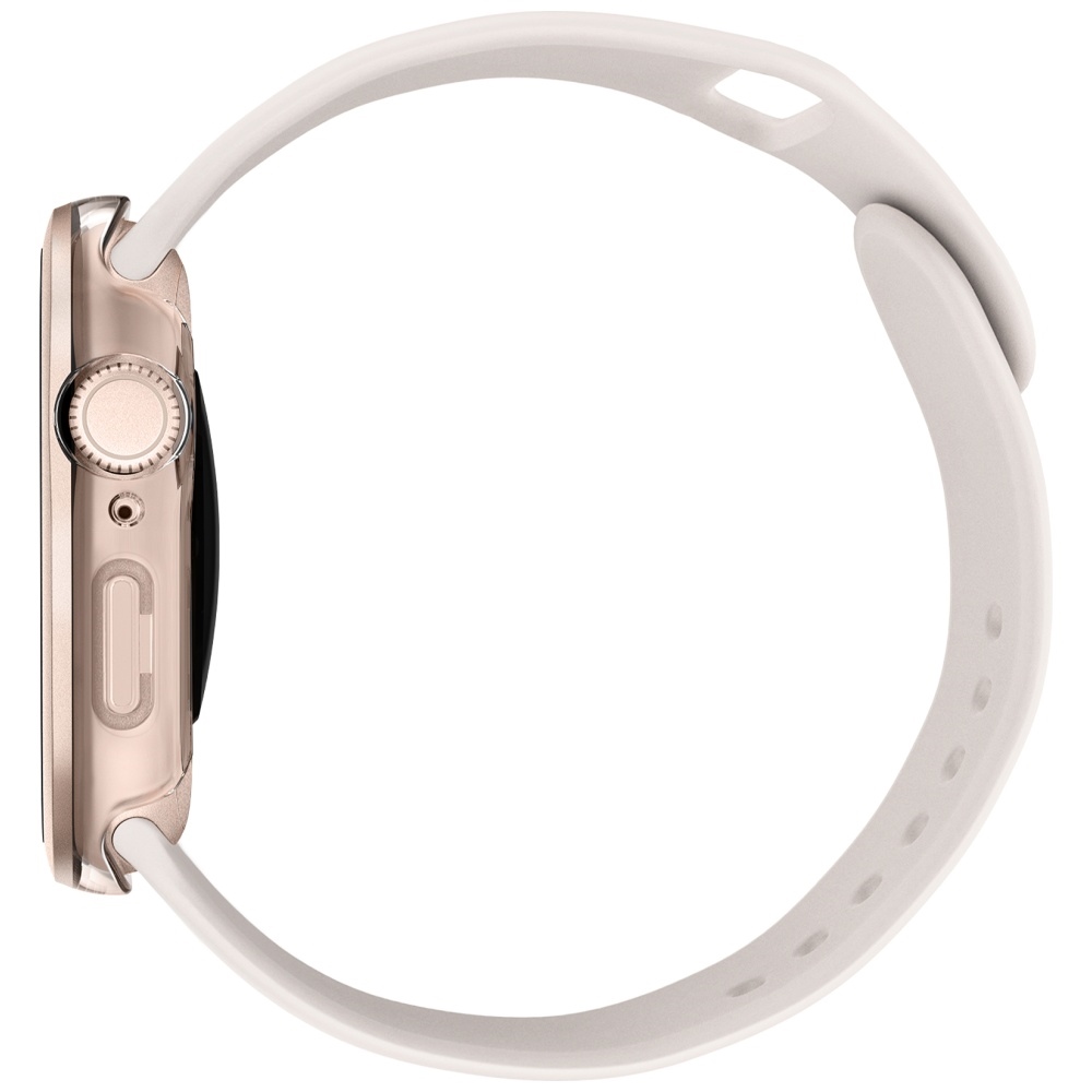 Uniq Voute dėklas Apple Watch 46 mm su stiklu – rožinis auksas