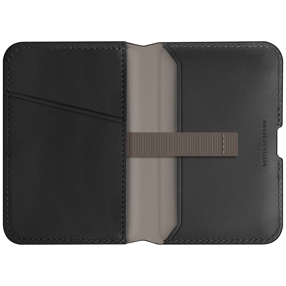 Uniq Lyden DS RFID magnetinis piniginė su telefono stovu - juoda