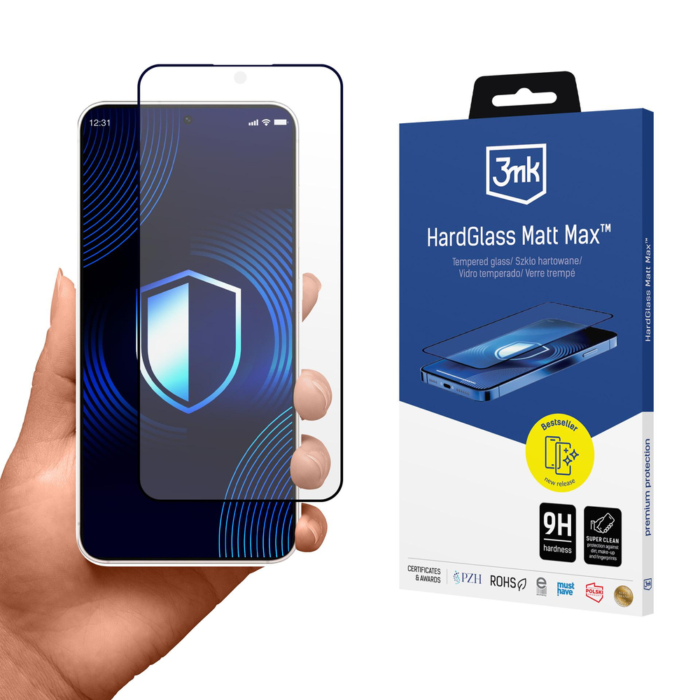 3mk HardGlass Matt Max grūdintas stiklas, skirtas Samsung Galaxy S25 Edge