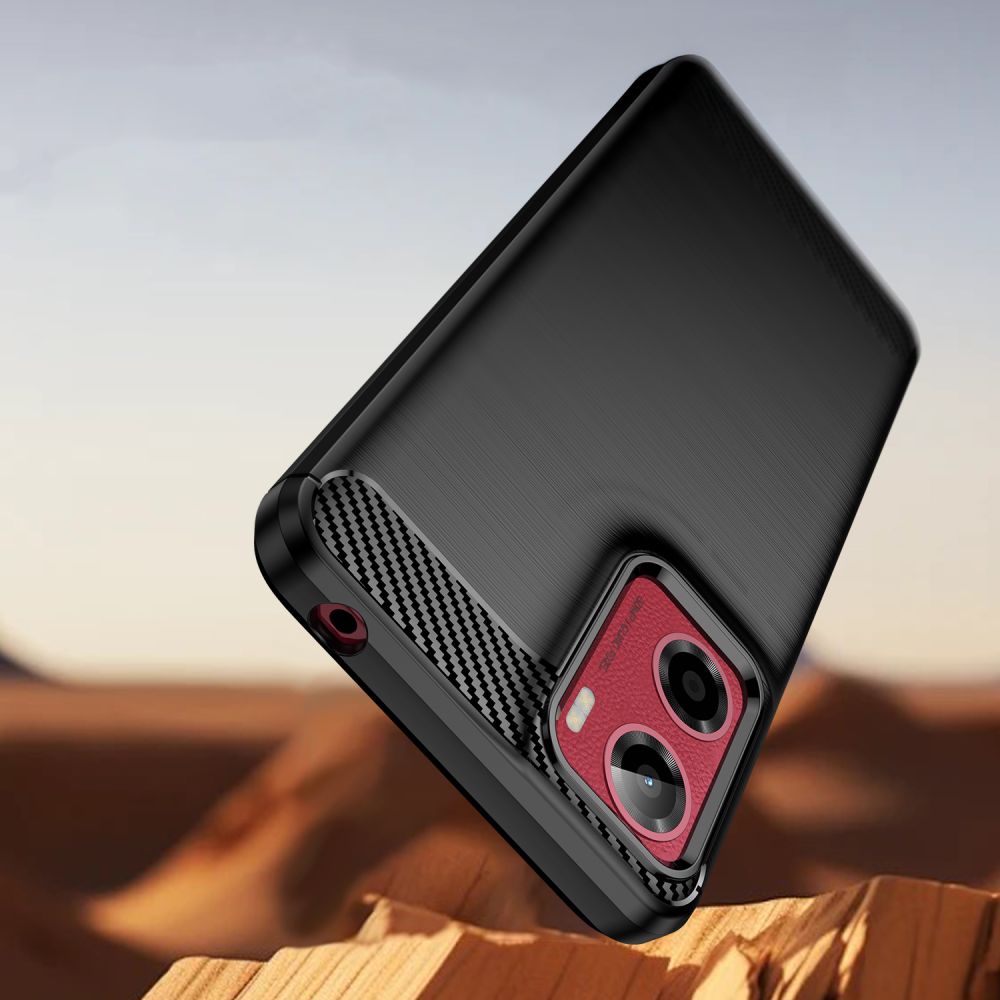 Dėklas Tech-Protect TPUCarbon Motorola Moto G05 / E15, juodas