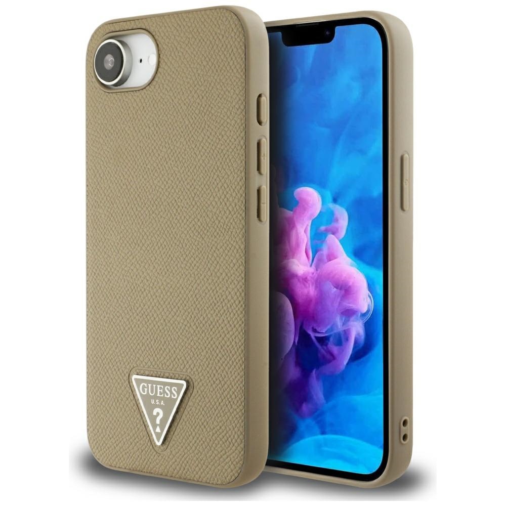 Guess MagSafe dėklas iPhone 16e – rudas
