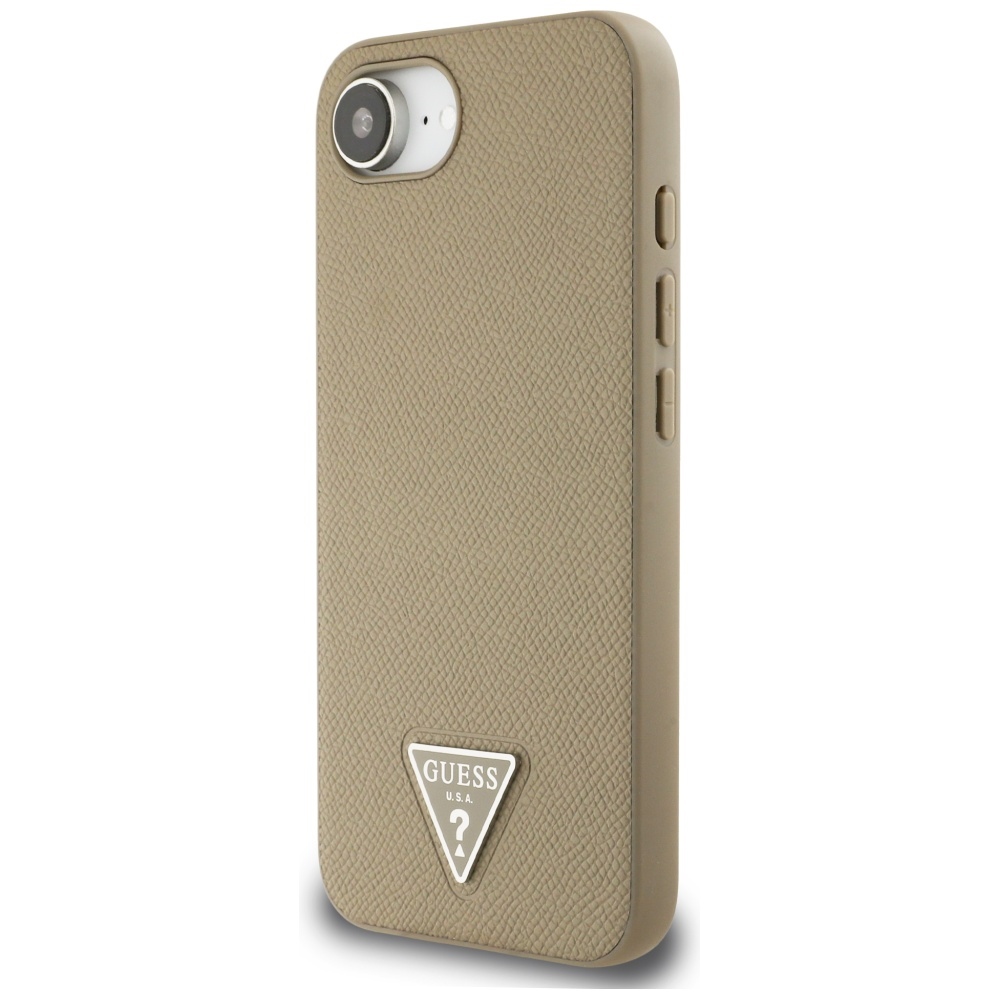 Guess MagSafe dėklas iPhone 16e – rudas