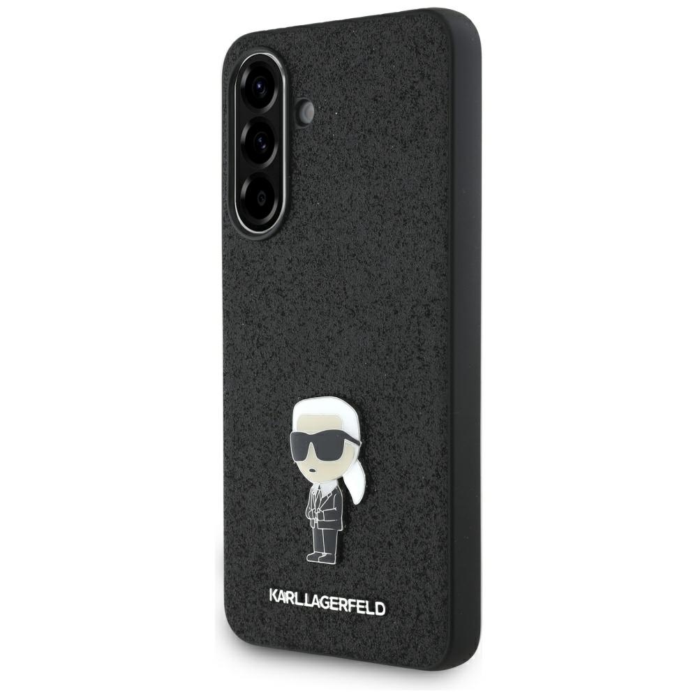 Karl Lagerfeld blizgus dėklas Samsung Galaxy A56 – juodas