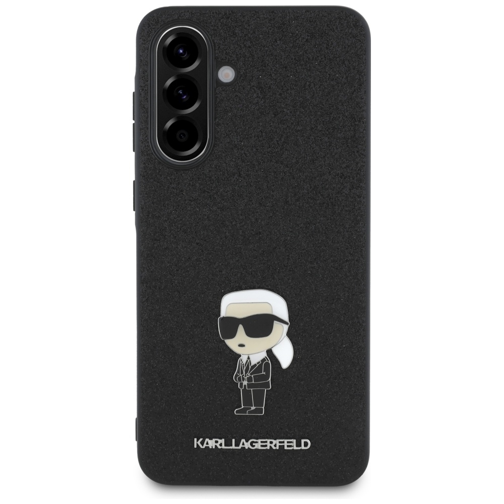 Karl Lagerfeld blizgus dėklas Samsung Galaxy A56 – juodas