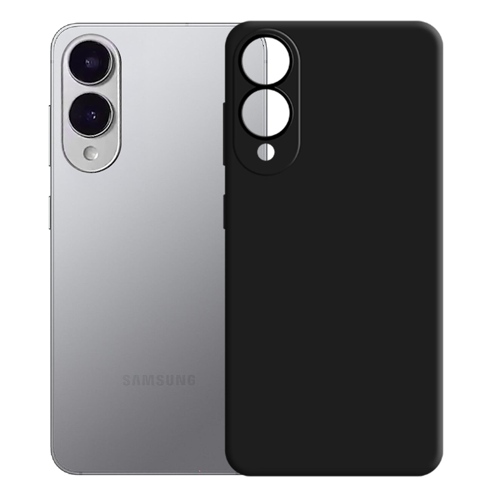 3mk silikoninis dėklas, skirtas Samsung Galaxy S25 Edge – juodas