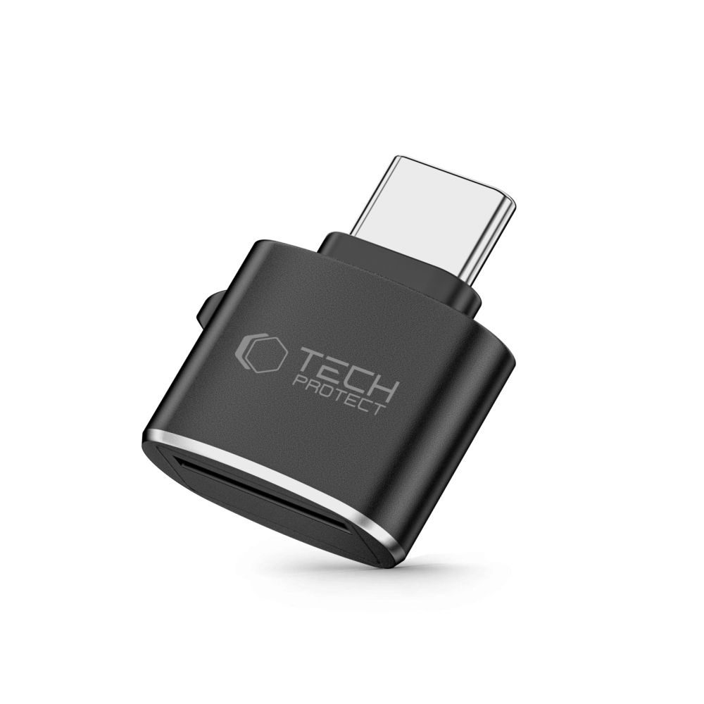 Kortelių skaitytuvas Tech-Protect UltraBoost Type-C, Micro SD/TF, juodas