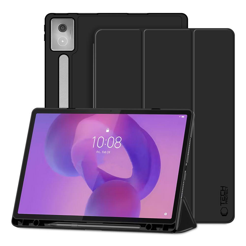 Dėklas Lenovo Idea Tab Pro/Pro MT 12.7 TB-373, Tech-Protect SmartCase Pen, juodas