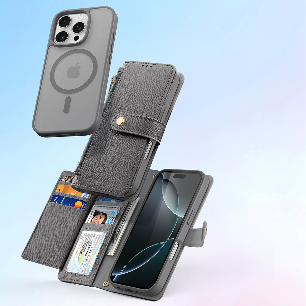 Dux Ducis Lawa odinis MagSafe dėklas iPhone 16 Pro – pilkas