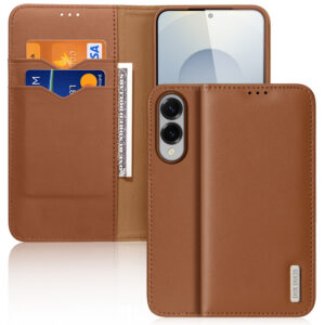 Dux Ducis Hivo odinis RFID dėklas Galaxy S25 Edge – rudas