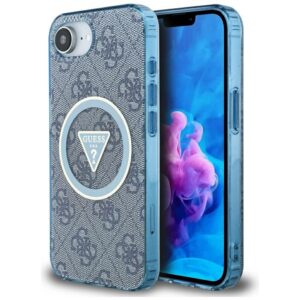Guess MagSafe dėklas iPhone 16e – mėlynas