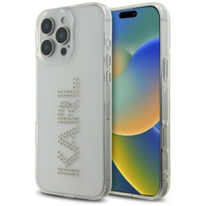 Karl Lagerfeld dėklas iPhone 16 Pro – skaidrus