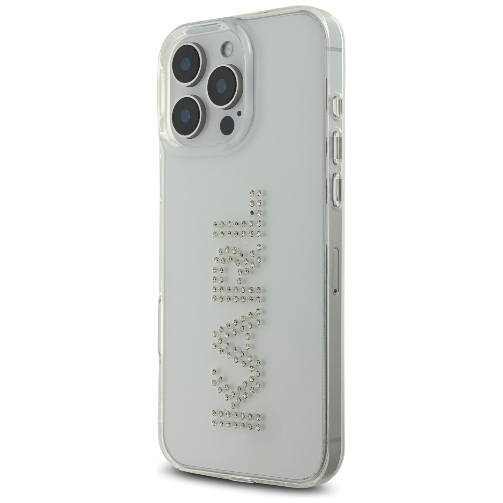 Karl Lagerfeld dėklas iPhone 16 Pro – skaidrus