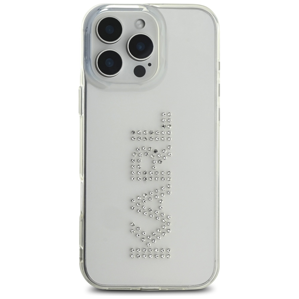 Karl Lagerfeld dėklas iPhone 16 Pro – skaidrus