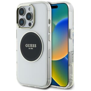 Guess MagSafe dėklas iPhone 16 Pro – juodas