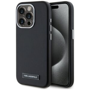 Karl Lagerfeld MagSafe dėklas iPhone 15 Pro – juodas
