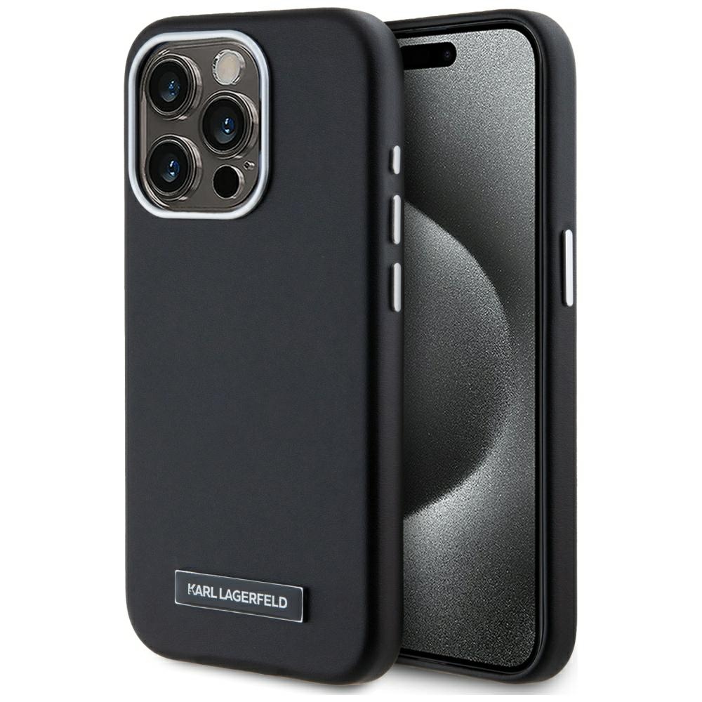 Karl Lagerfeld MagSafe dėklas iPhone 15 Pro – juodas
