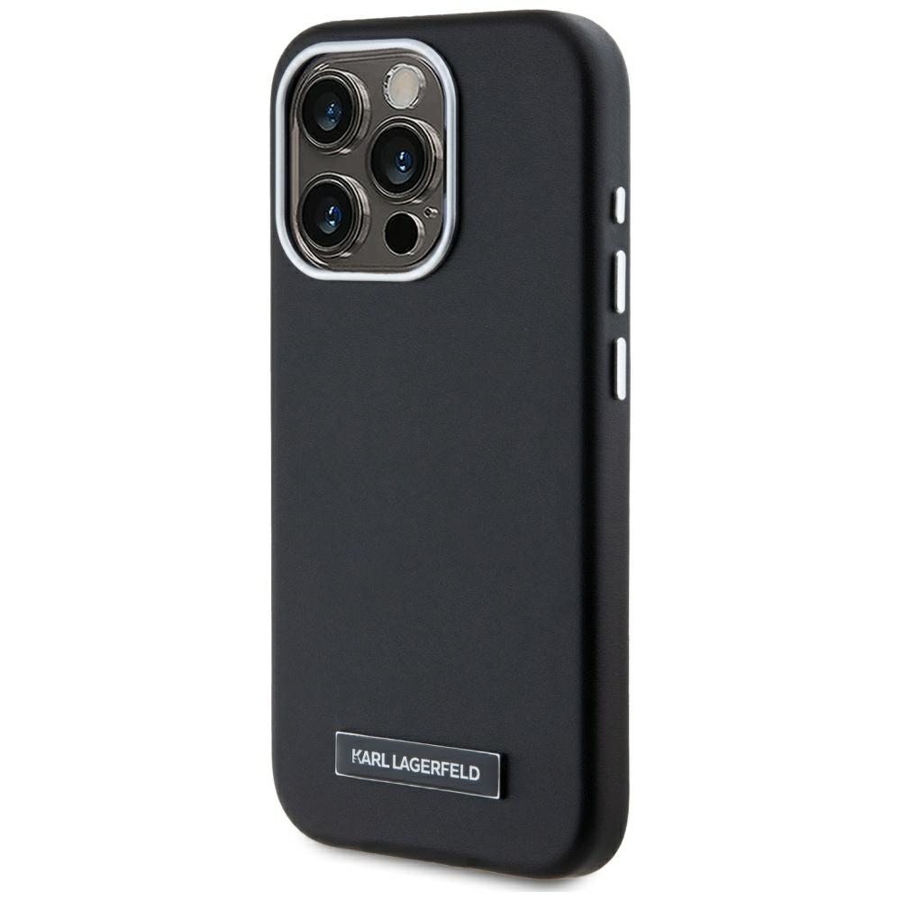 Karl Lagerfeld MagSafe dėklas iPhone 15 Pro – juodas