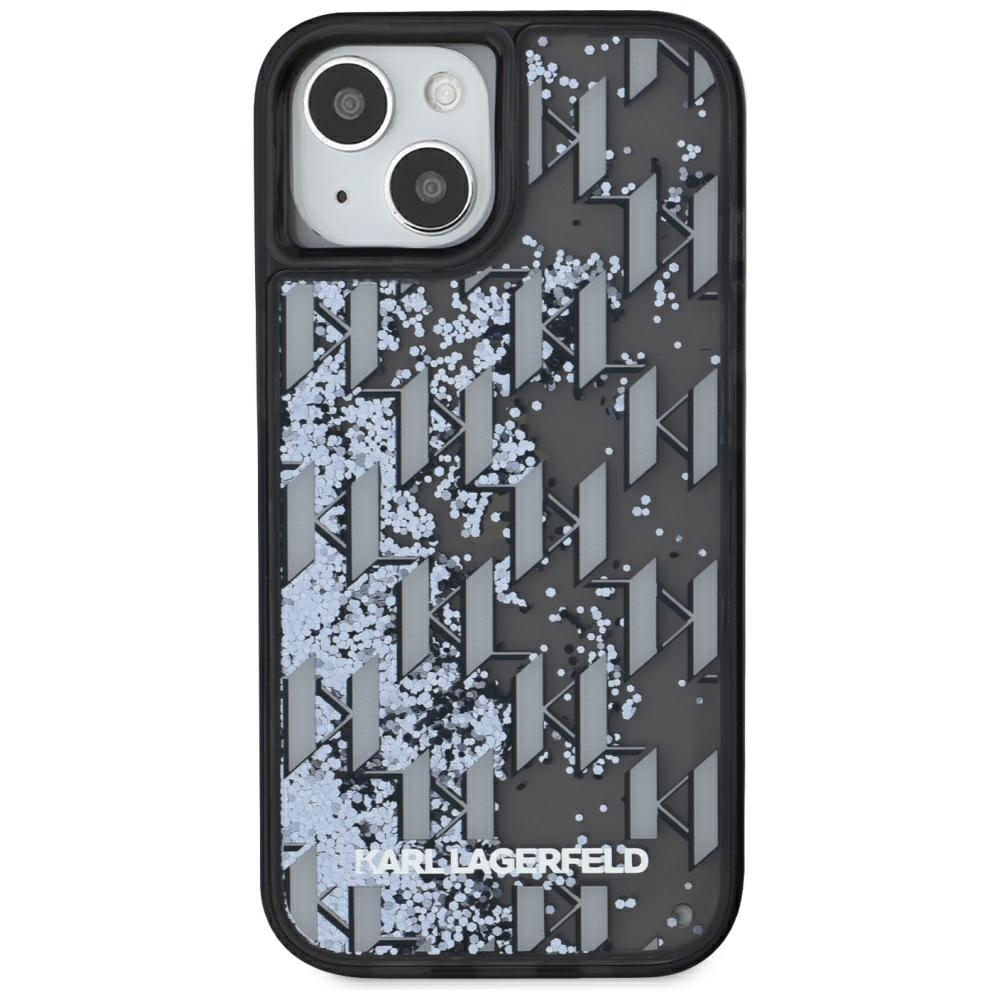 Karl Lagerfeld dėklas iPhone 15 – juodas, blizgučiai
