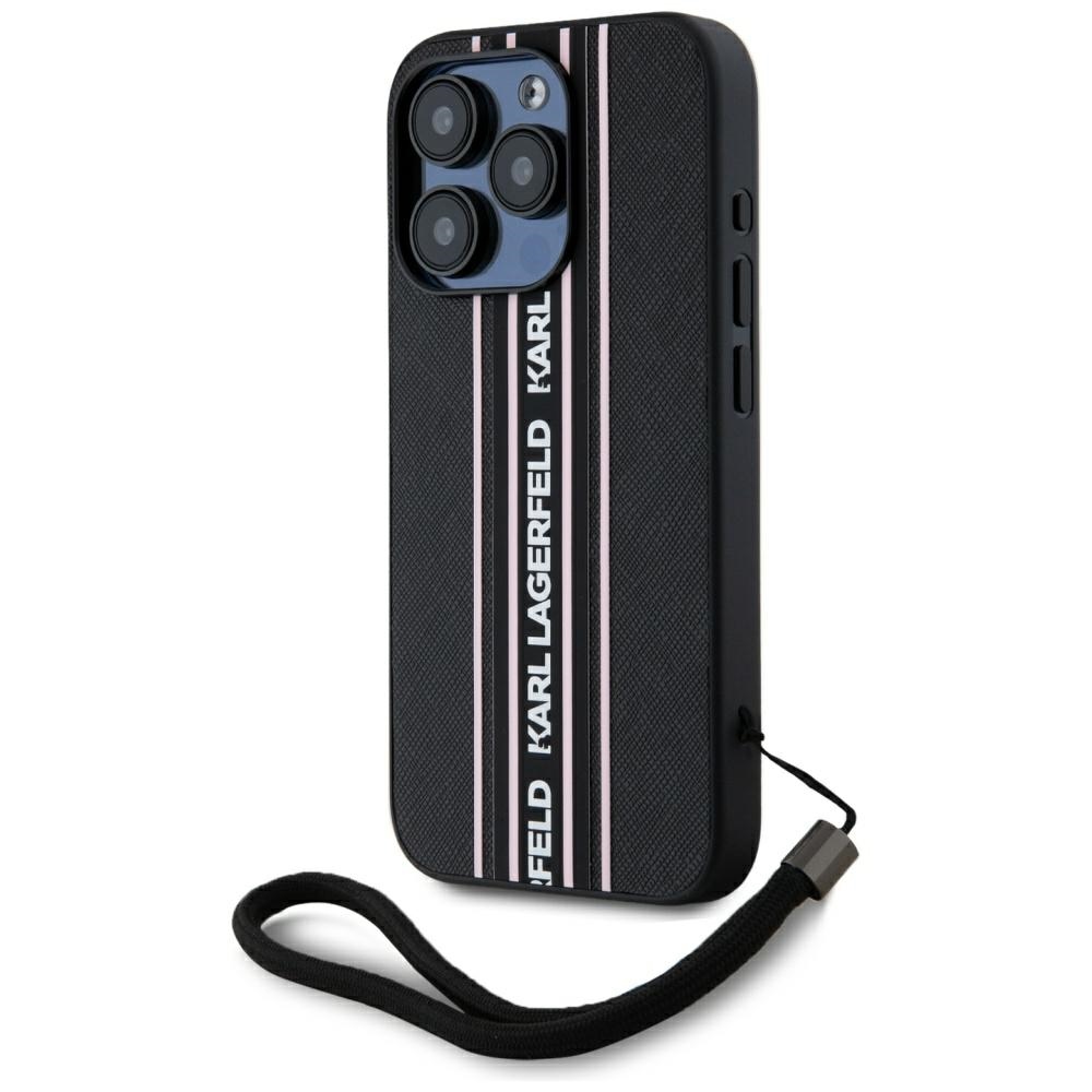 Karl Lagerfeld dėklas iPhone 15 Pro – rožinis