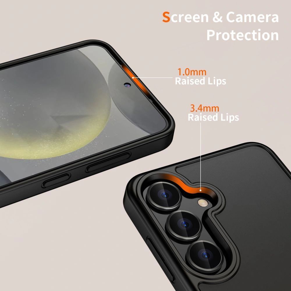 Dėklas Tech-Protect MagMat Samsung Galaxy S25 Edge, matinis juodas