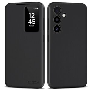 Dėklas Tech-Protect Smart Wallet Galaxy S25, matinis juodas