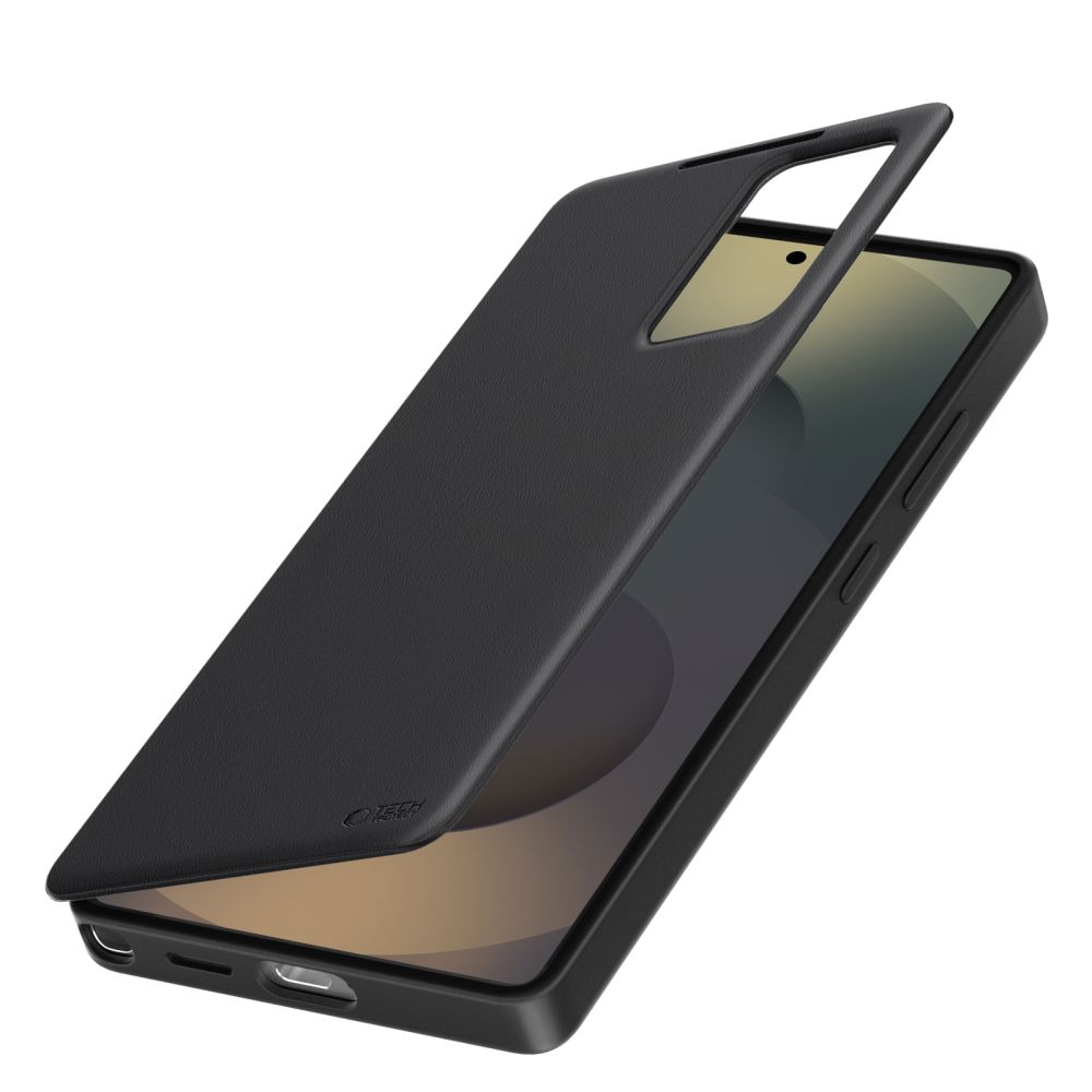 Dėklas Tech-Protect Smart Wallet Galaxy S25, matinis juodas