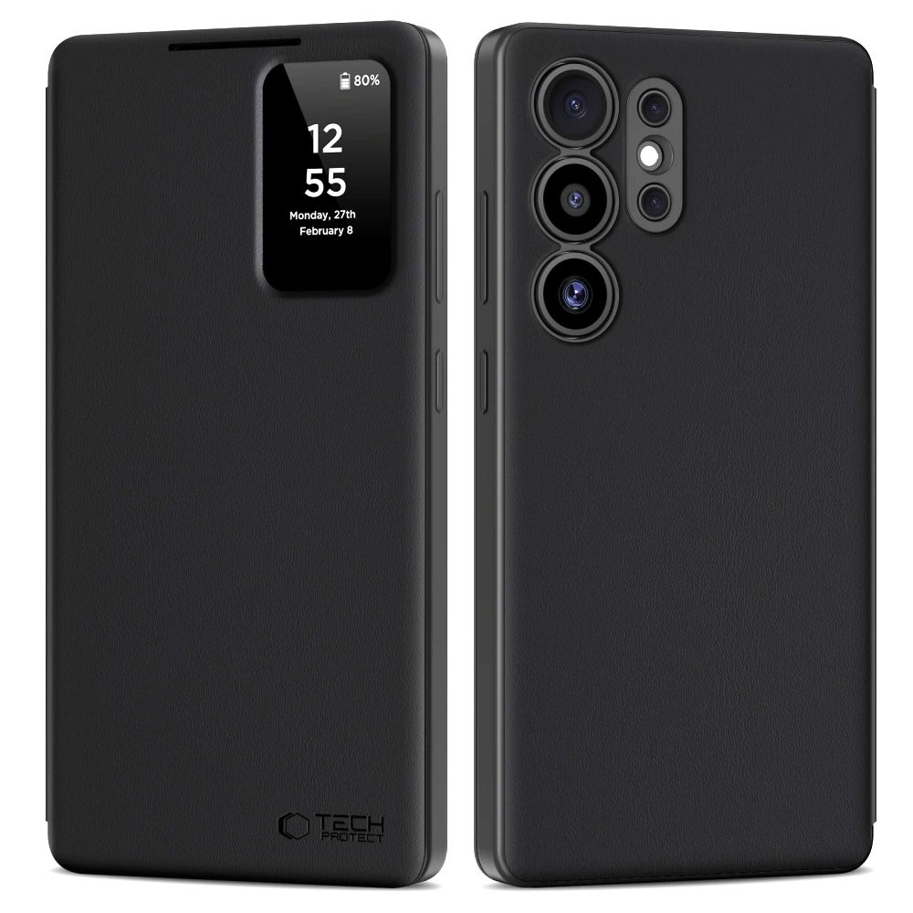 Dėklas Tech-Protect Smart Wallet Galaxy S25 Ultra, matinis juodas