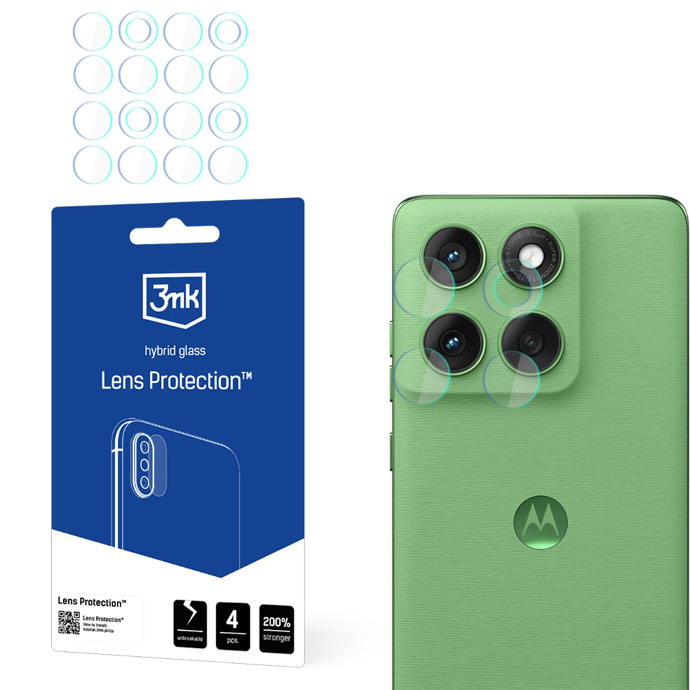 3mk objektyvo apsaugos hibridinis stiklas, skirtas Motorola Edge 60 fotoaparato objektyvui